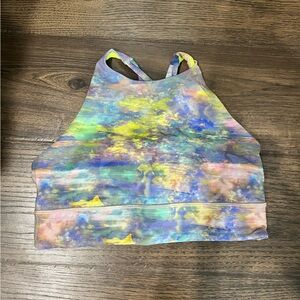 Lululemon high neck tie dye sports bra size 10